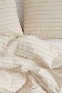 Tufted King/Queen Duvet Cover Set