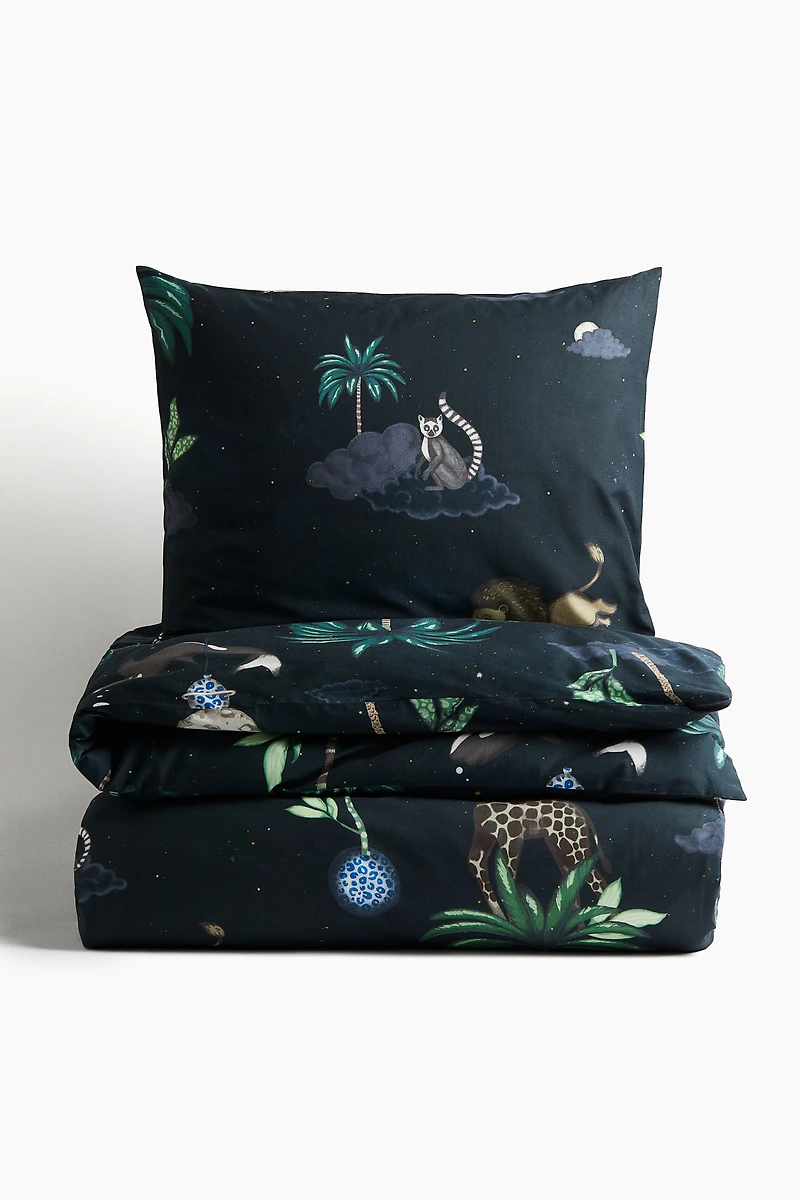 Patterned Twin Duvet Cover Set