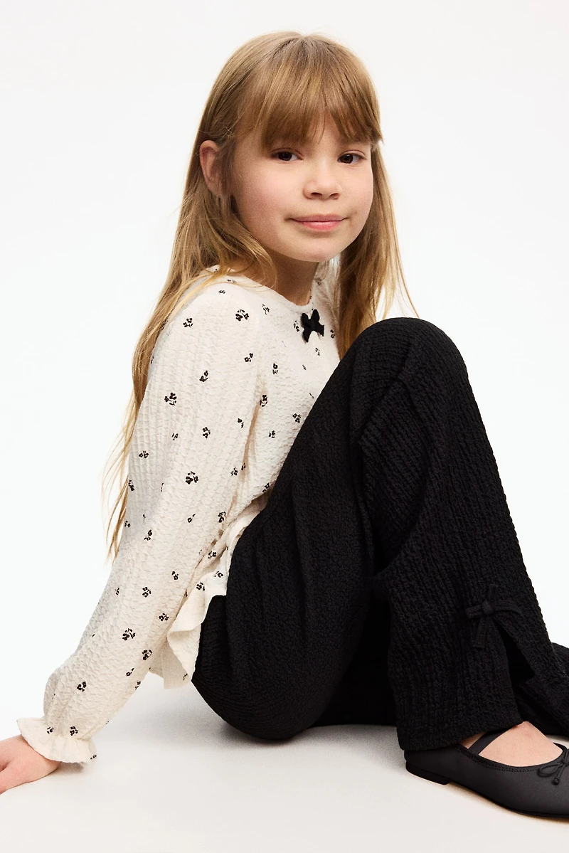 Ensemble 2 pièces à effet froissé avec boucles