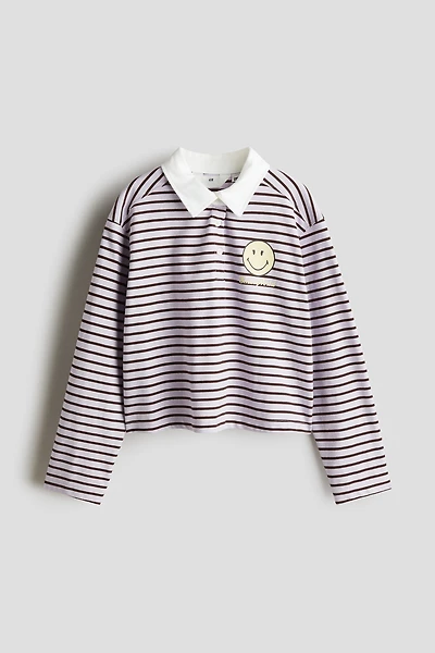 Polo de rugby avec motif imprimé