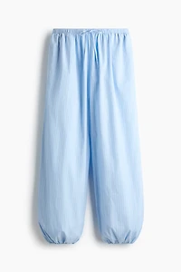 Cotton Balloon-Leg Pants