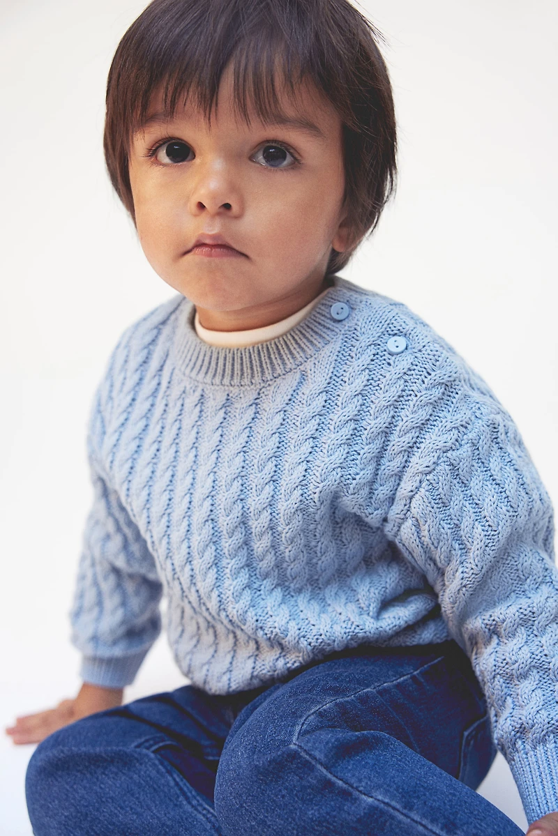Chandail en tricot de coton torsadé