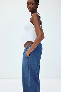 MAMA Denim Drawstring Pants