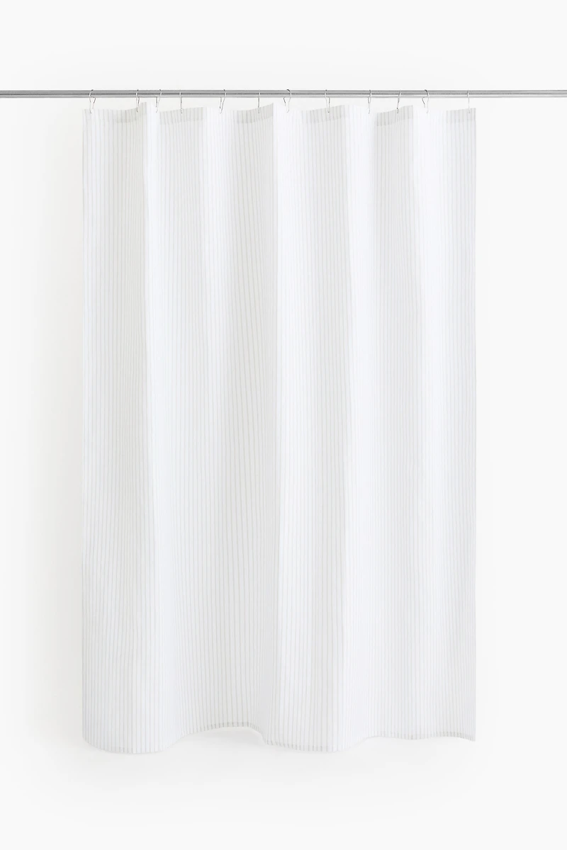Linen-Blend Shower Curtain