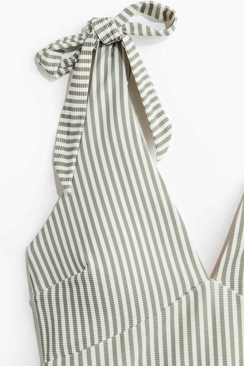 Padded-Cup High-Leg Swimsuit