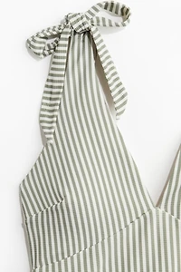 Padded-Cup High-Leg Swimsuit