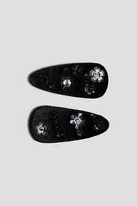 Lot de 2 barrettes ornées