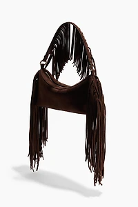 Fringe-Trimmed Shoulder Bag