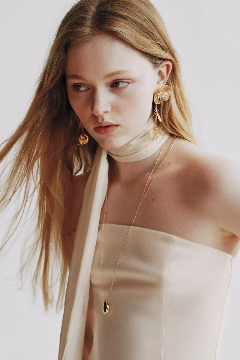 Bandeau Dress with Scarf