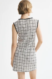 Fringed Bouclé-Knit Dress