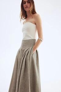 Long Pleated Skirt