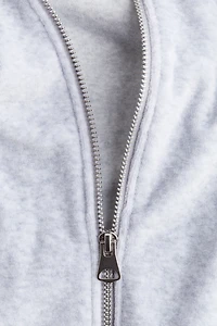 Velour Jacket with Zipper