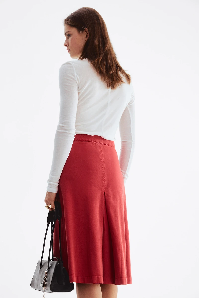 A-Line Twill Skirt