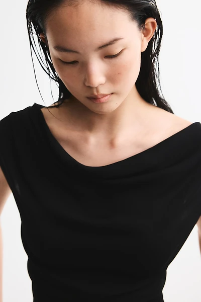 Draped One-Shoulder Top