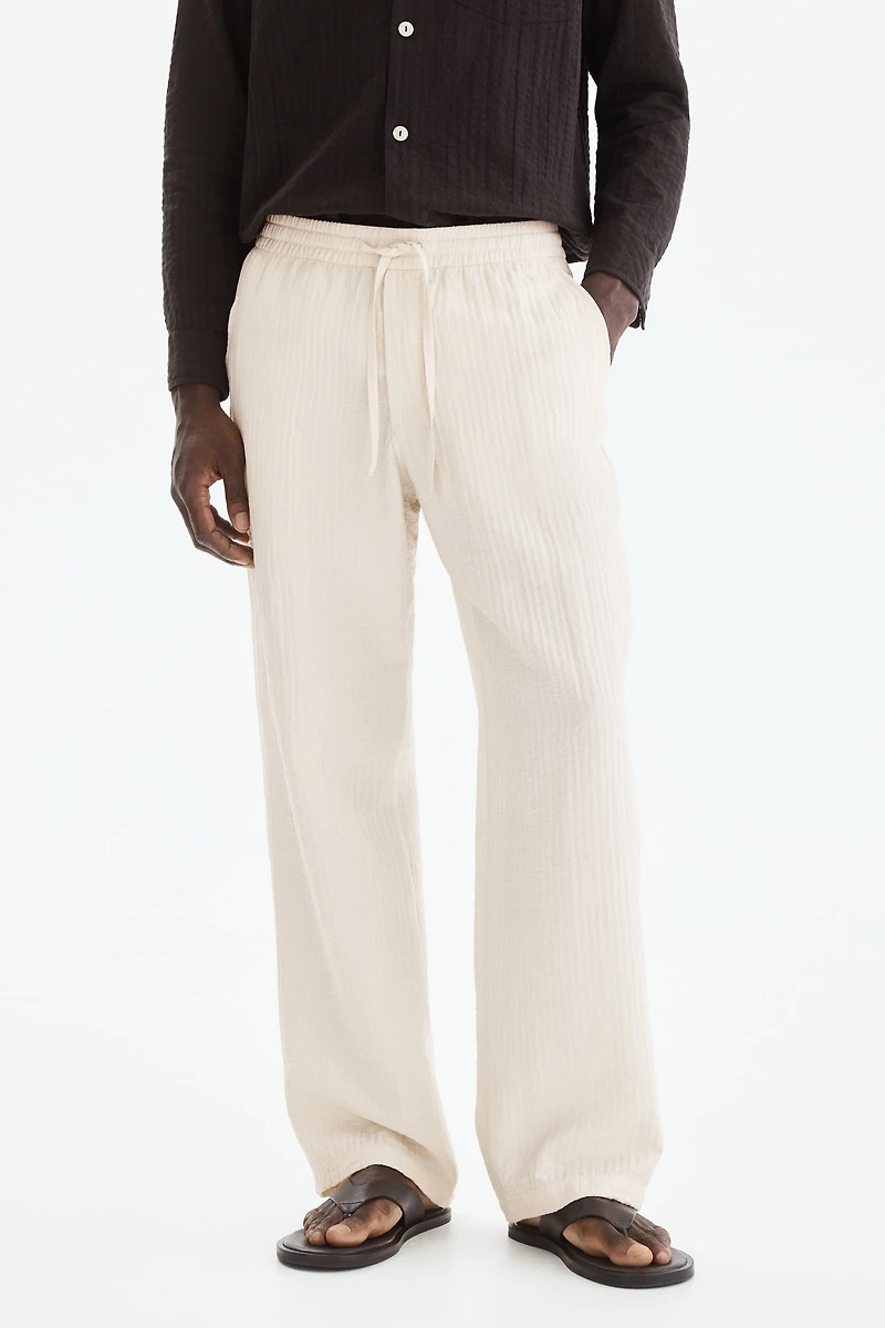 Relaxed-Fit Textured Pants