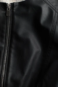 Coated Peplum Jacket