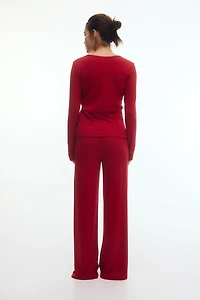 MAMA Pointelle jersey pyjamas