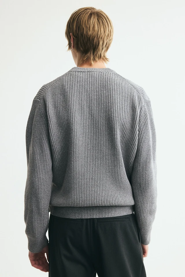 Relaxed-Fit Rib-Knit Sweater