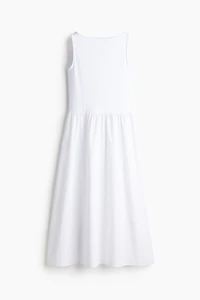 Sleeveless Dress with Flared Skirt