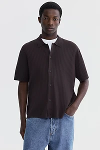 Regular-Fit Rib-Knit Shirt