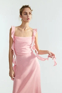 Draped-Panel Dress