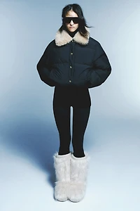 Puffer Jacket with Collar