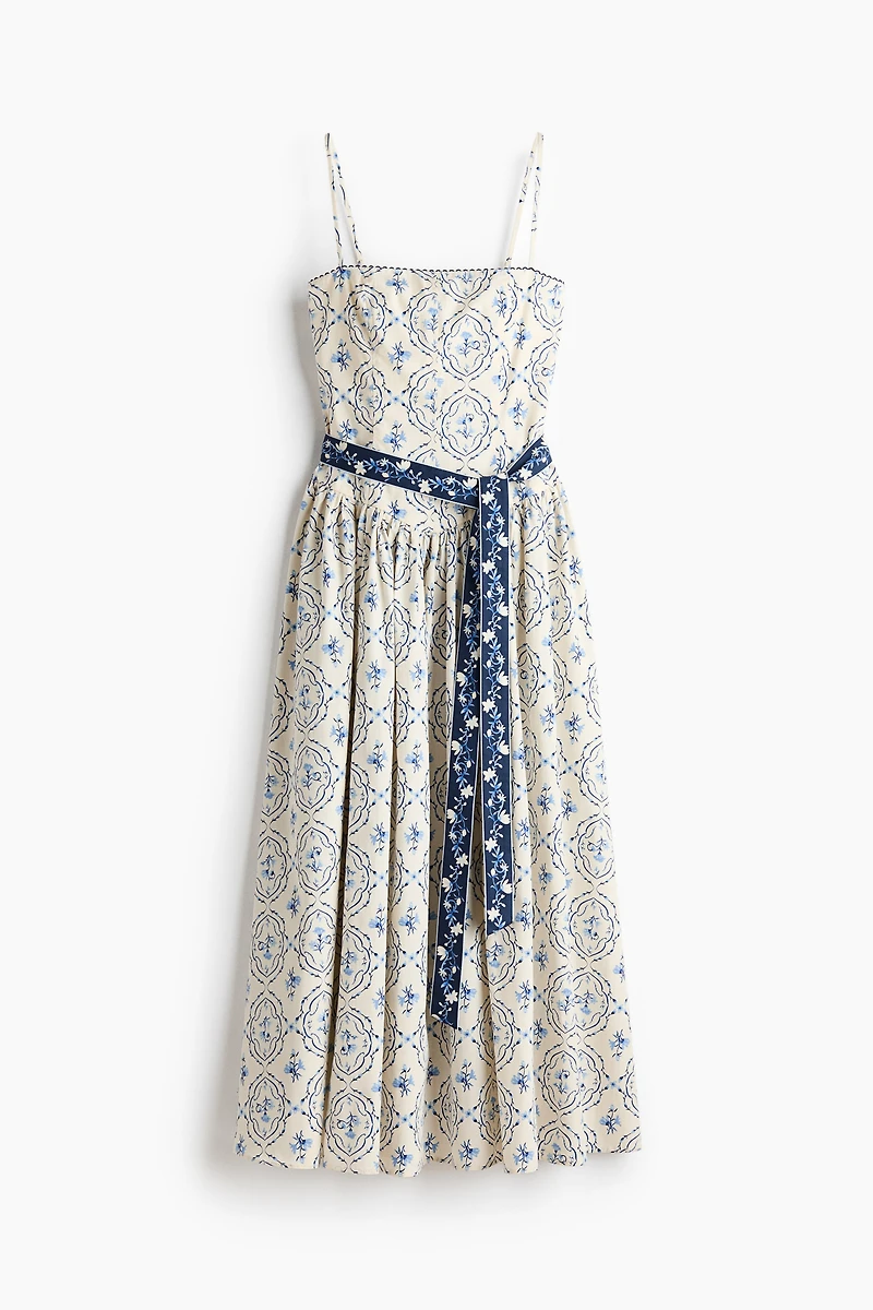 Tie-Belt Strappy Dress