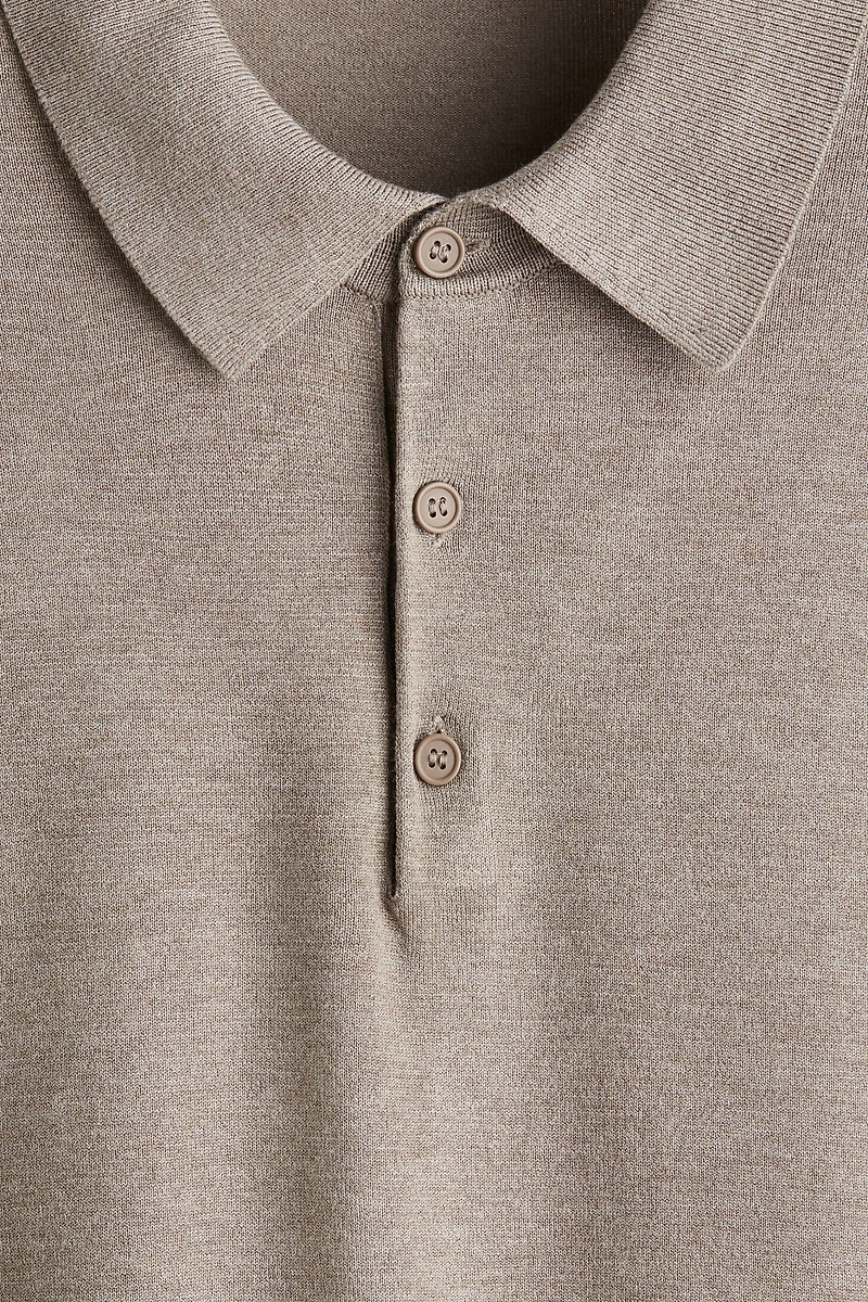 Regular-Fit Fine-Knit Polo Shirt