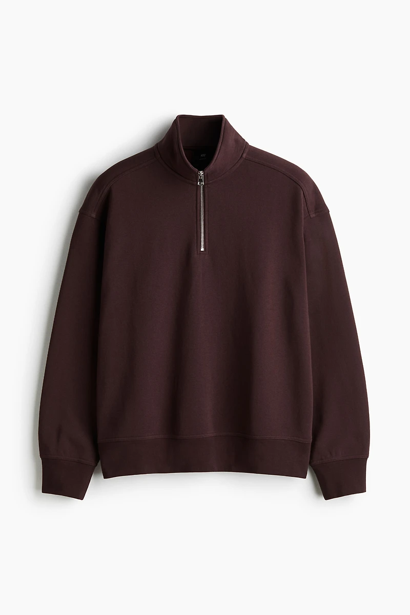 Loose Fit Half-Zip Sweatshirt