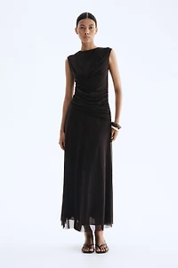 Draped Mesh Dress