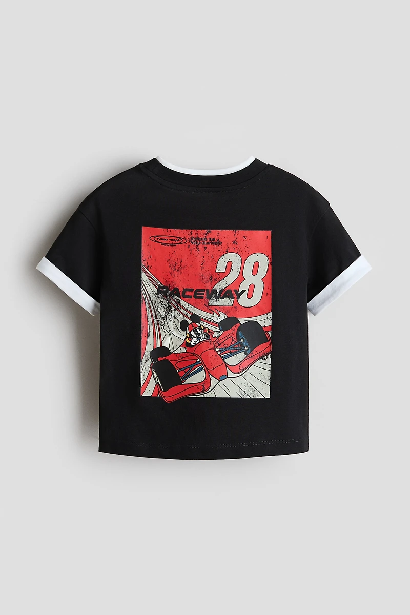 Layered-Look Printed T-Shirt