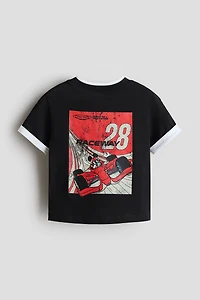 Layered-Look Printed T-Shirt