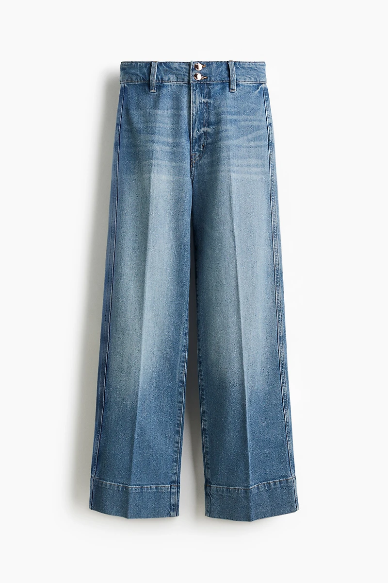 Jean large taille haute