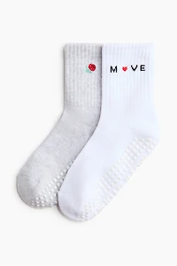 2-Pack Non-Slip Yoga Socks