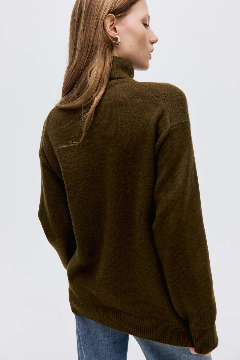 Loose-Fit Turtleneck Sweater