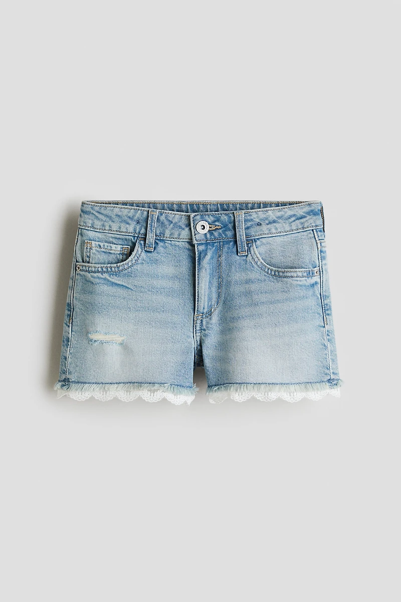 Cotton Denim Shorts