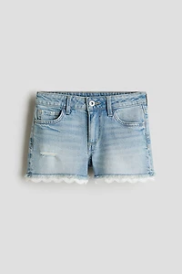 Cotton Denim Shorts
