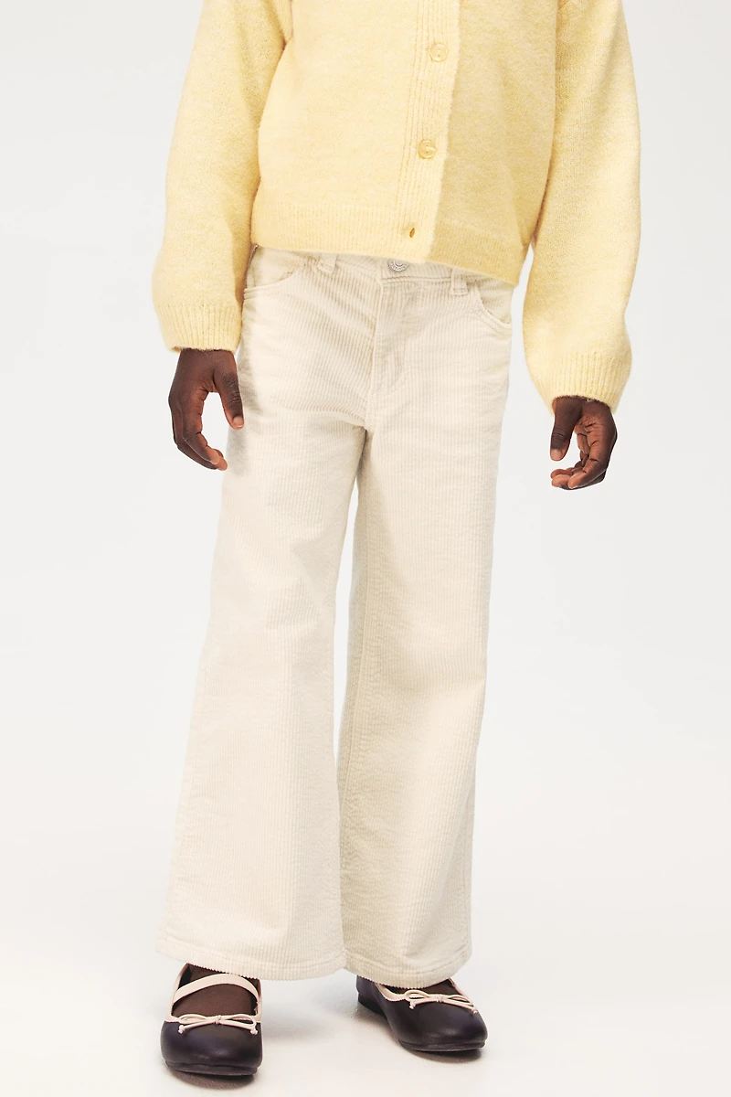 Pantalon large en velours côtelé