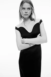 Fitted Off-the-Shoulder Dress