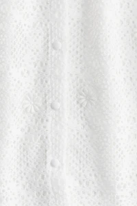 Hole-patterned cardigan