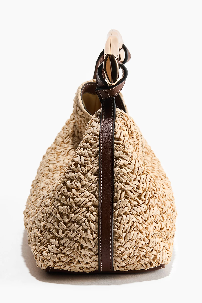 Metal-Handle Handbag