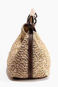 Metal-Handle Handbag