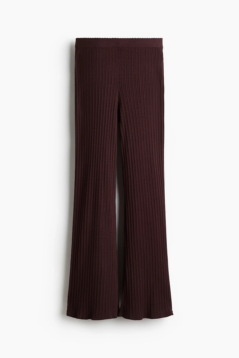 Pantalon en maille torsadée