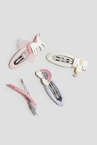 4-Pack Appliquéd Hair Clips
