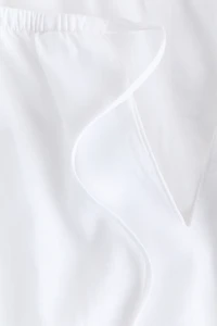 Puff-Sleeved Linen-Blend Blouse