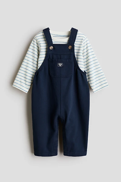 2-Piece Overall and Shirt Set