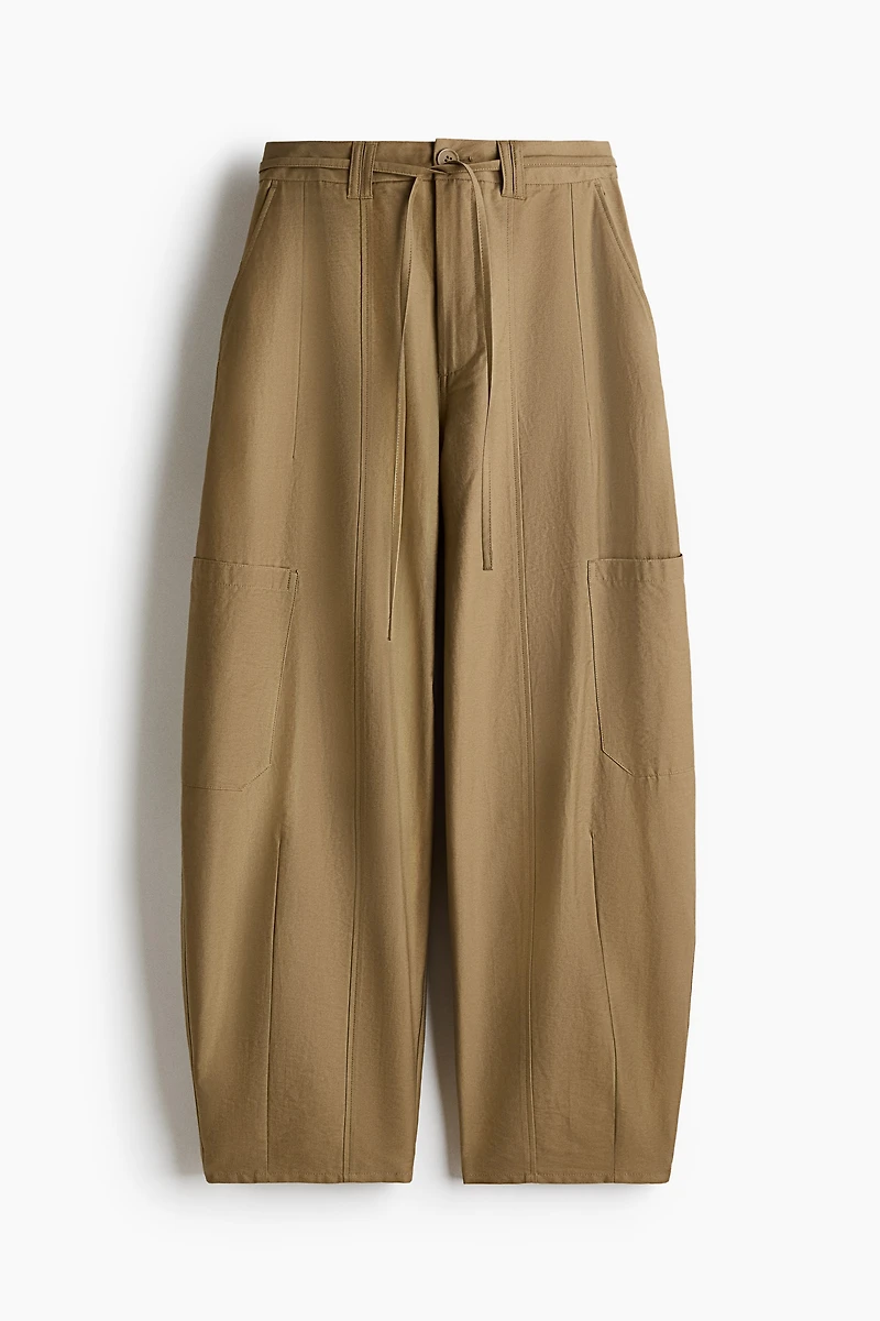 Tie-Belt Cargo Pants