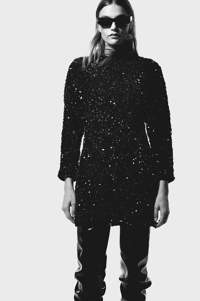 Sequined Mini Dress