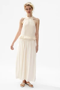 Fringe-Trimmed Knit Top