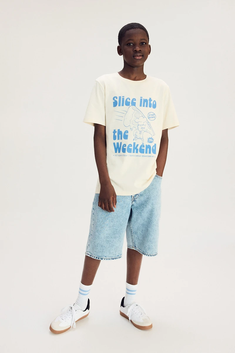 Printed cotton T-shirt